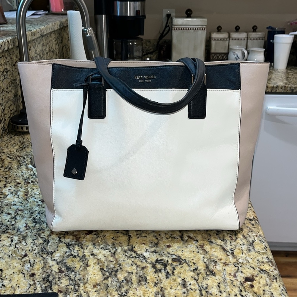 EUC Authentic Kate Spade Large Cameron Color Block Handbag and Wallet. 12X15 - Picture 2 of 11